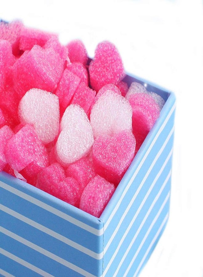 EORTA 500 Pieces Gift Box Filler Shreds Mini Heart Foam Beads Gift Basket Filler Bedding Pearl Wool Material by EORTA for Crafts DIY Package Packing Decoration Party Wedding Supply, Pink - Image 1